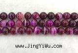 CAA1885 15.5 inches 14mm round banded agate gemstone beads