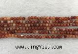 CAA1900 15.5 inches 4mm round banded agate gemstone beads