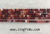 CAA1920 15.5 inches 4mm round banded agate gemstone beads