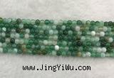 CAA2000 15.5 inches 4mm round banded agate gemstone beads