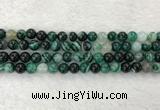 CAA2022 15.5 inches 8mm round banded agate gemstone beads