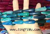 CAA2078 15.5 inches 10*30mm teardrop agate beads wholesale