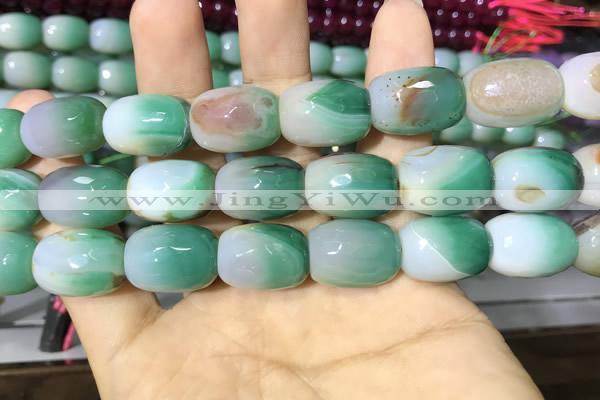 CAA2148 15.5 inches 13*18mm faceted drum agate beads wholesale