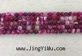CAA2219 15.5 inches 6mm faceted round banded agate beads