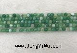 CAA2277 15.5 inches 4mm faceted round banded agate beads
