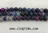 CAA2315 15.5 inches 12mm round banded agate gemstone beads