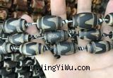 CAA2685 15.5 inches 13*25mm - 16*26mm drum tibetan agate dzi beads