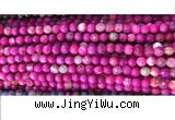 CAA2884 15 inches 6mm faceted round fire crackle agate beads wholesale