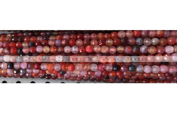 CAA2890 15 inches 6mm faceted round fire crackle agate beads wholesale