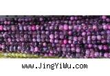 CAA2892 15 inches 6mm faceted round fire crackle agate beads wholesale