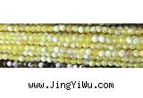 CAA2893 15 inches 6mm faceted round fire crackle agate beads wholesale