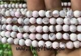CAA2918 15 inches 6mm faceted round fire crackle agate beads wholesale