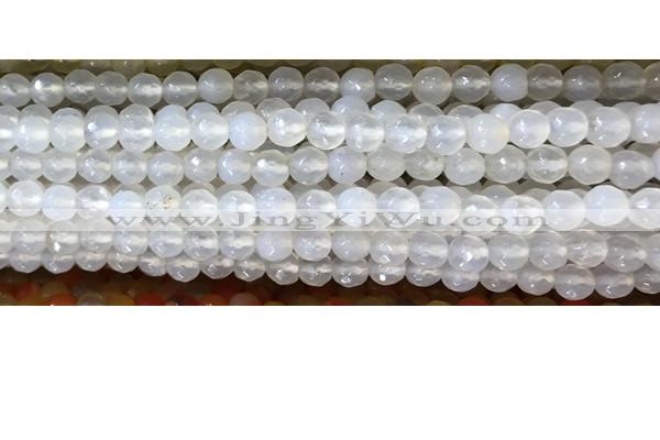 CAA3290 15 inches 6mm faceted round agate beads wholesale