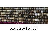 CAA3294 15 inches 6mm faceted round agate beads wholesale