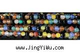 CAA3296 15 inches 6mm faceted round agate beads wholesale