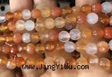 CAA3304 15 inches 6mm faceted round agate beads wholesale
