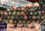 CAA3382 15 inches 10mm faceted round agate beads wholesale