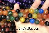 CAA3413 15 inches 12mm faceted round agate beads wholesale