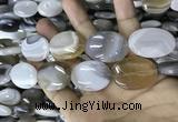CAA3568 15.5 inches 22*30mm oval grey Botswana agate beads