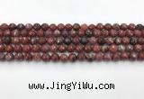 CAA3628 15.5 inches 4mm faceted round Portuguese agate beads
