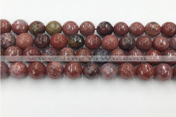 CAA3632 15.5 inches 12mm faceted round Portuguese agate beads