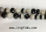 CAA3778 15.5 inches 16mm faceted round agate druzy geode beads