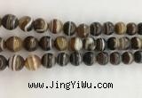 CAA3801 15.5 inches 10mm round line agate beads wholesale
