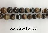 CAA3803 15.5 inches 14mm round line agate beads wholesale