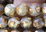 CAA3844 15 inches 6mm round tibetan agate beads wholesale
