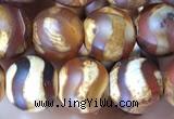 CAA3873 15 inches 8mm round tibetan agate beads wholesale