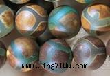 CAA3884 15 inches 8mm round tibetan agate beads wholesale