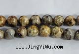 CAA392 15.5 inches 6mm round fire crackle agate beads wholesale