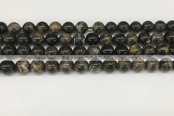 CAA4036 15.5 inches 10mm round chrysanthemum agate beads