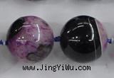CAA407 15.5 inches 24mm round agate druzy geode gemstone beads