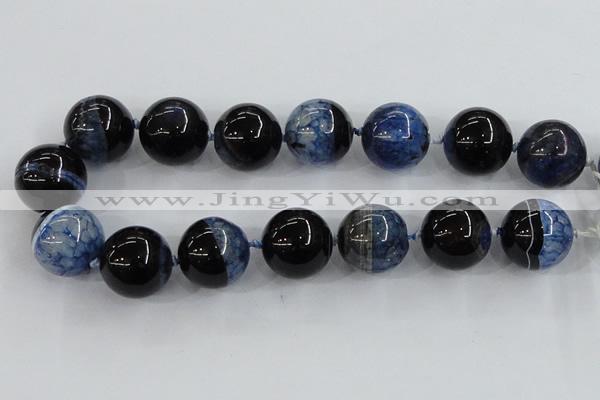 CAA416 15.5 inches 24mm round agate druzy geode gemstone beads