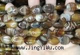 CAA4213 15.5 inches 13*18mm oval line agate beads wholesale