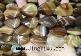 CAA4222 15.5 inches 22*30mm flat teardrop line agate beads wholesale