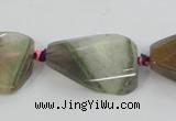 CAA427 22*30mm faceted & twisted teardrop agate druzy geode beads