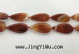 CAA4330 15.5 inches 25*50mm flat teardrop line agate beads