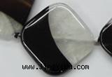 CAA435 15.5 inches 35*35mm diamond agate druzy geode beads