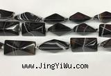 CAA4356 15.5 inches 18*35mm pyramid line agate beads wholesale