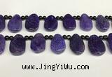 CAA4361 Top drilled 20*30mm freeform dragon veins agate beads