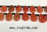 CAA4362 Top drilled 20*30mm freeform dragon veins agate beads