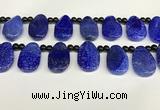 CAA4365 Top drilled 20*30mm freeform dragon veins agate beads