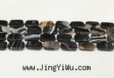 CAA4398 15.5 inches 15*20mm rectangle black banded agate beads