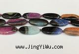 CAA4409 15.5 inches 20*40mm flat round agate druzy geode beads