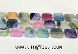CAA4423 15.5 inches 20*20mm square agate druzy geode beads