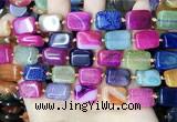 CAA4447 15.5 inches 12*16mm rectangle dragon veins agate beads