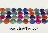 CAA4490 15.5 inches 16mm flat round dragon veins agate beads