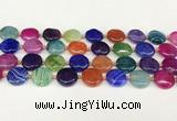 CAA4491 15.5 inches 18mm flat round dragon veins agate beads
